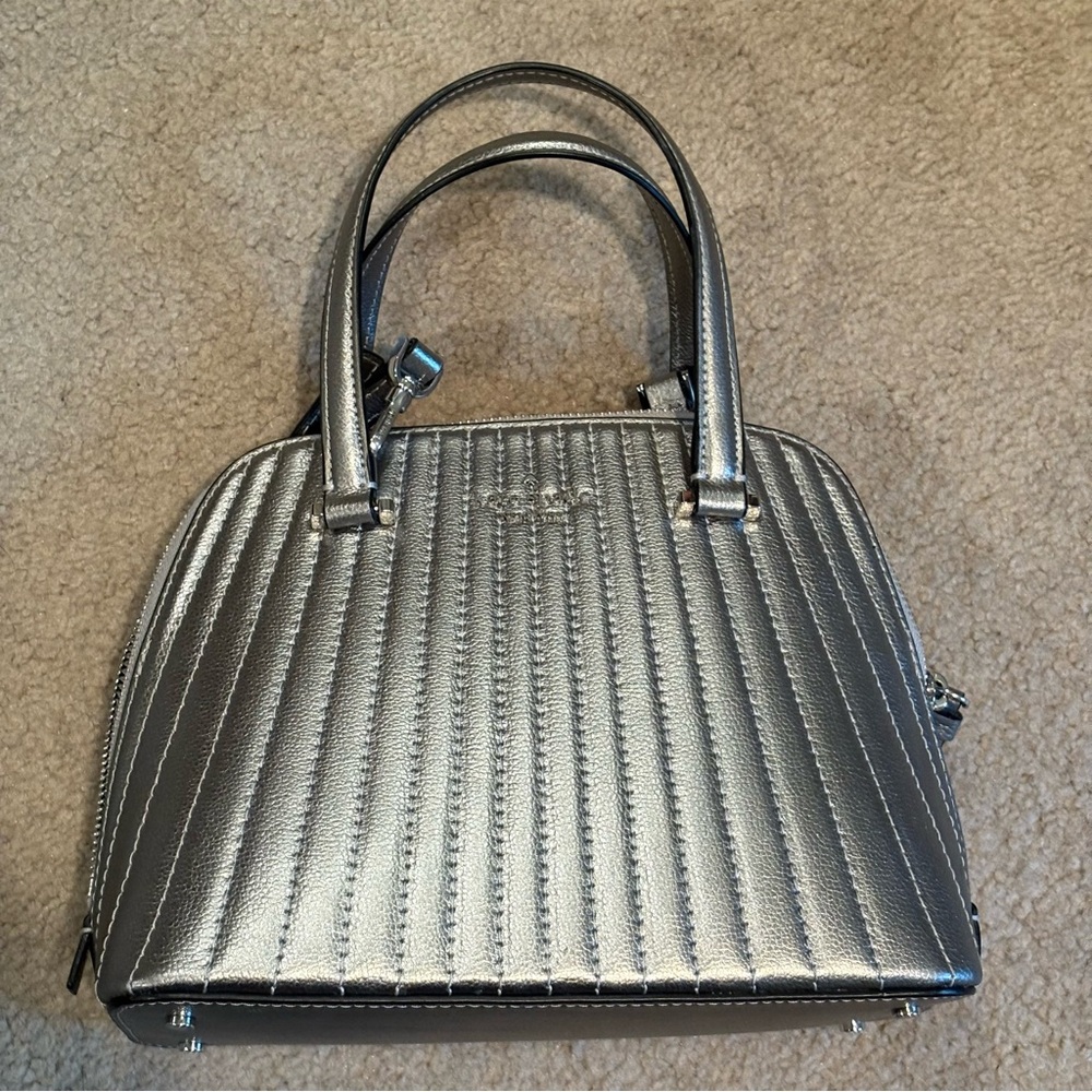Kate Spade Silver Quilted Handbag